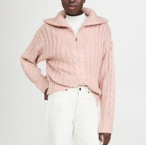 NWOT 525 Cozy Cable Half Zip Pullover Sweater